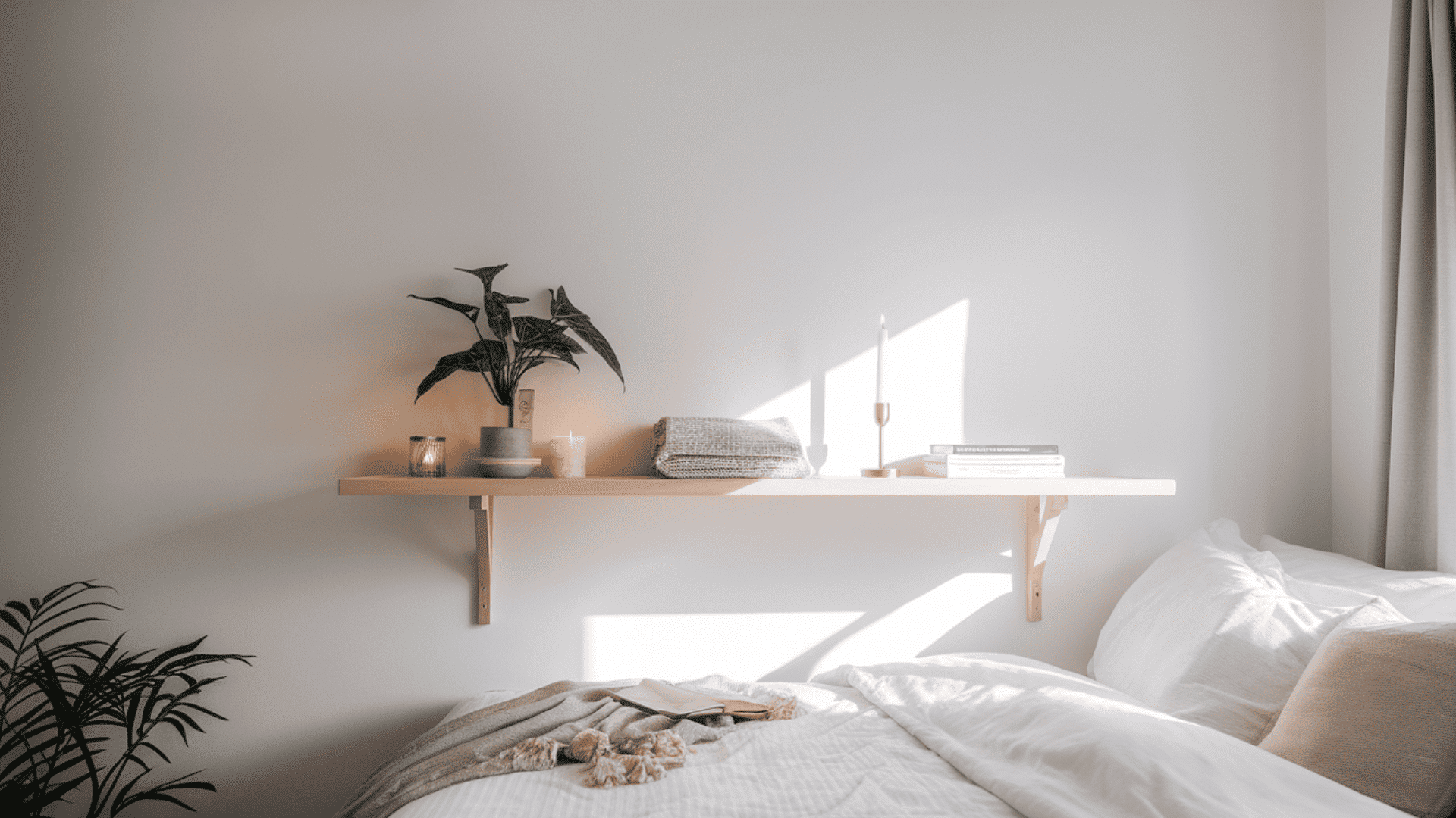 Floating Shelves With Everyday Items