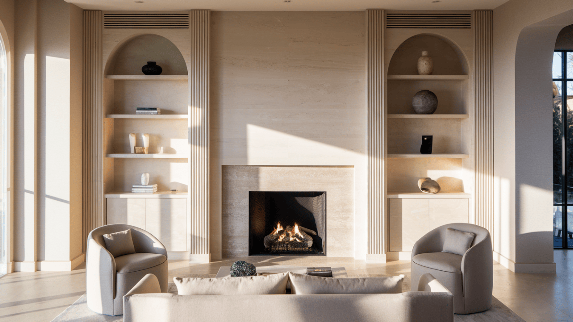 Fluted Panel Built-Ins