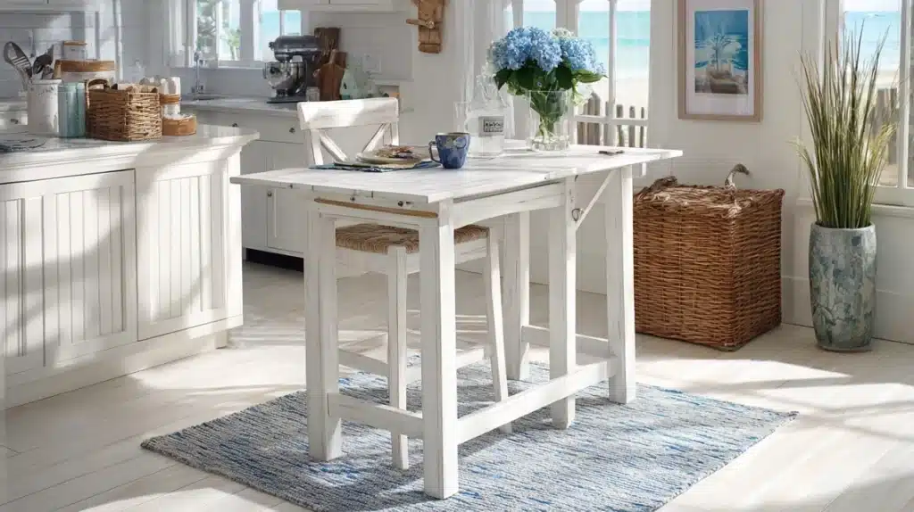 Foldable Bar Table with Coastal Accents
