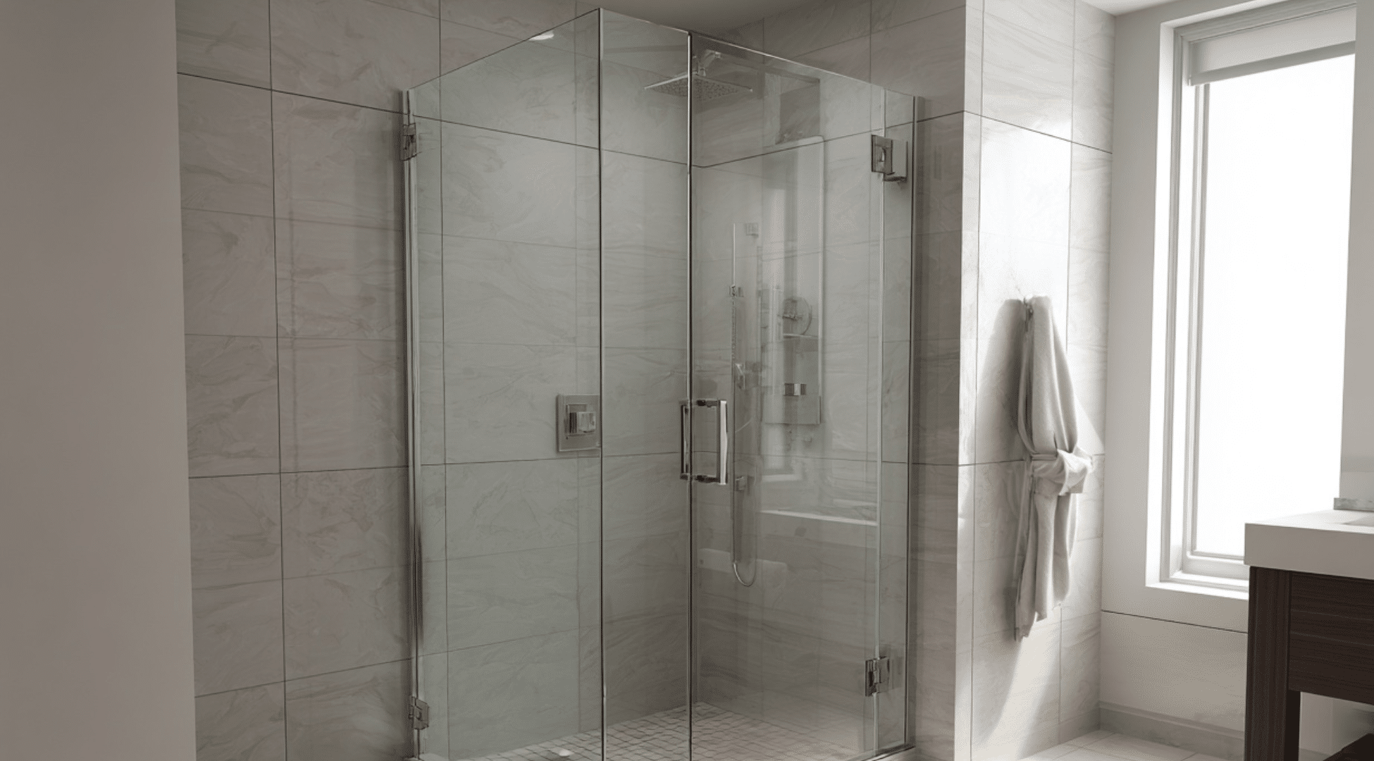 Frameless Glass Shower Enclosure