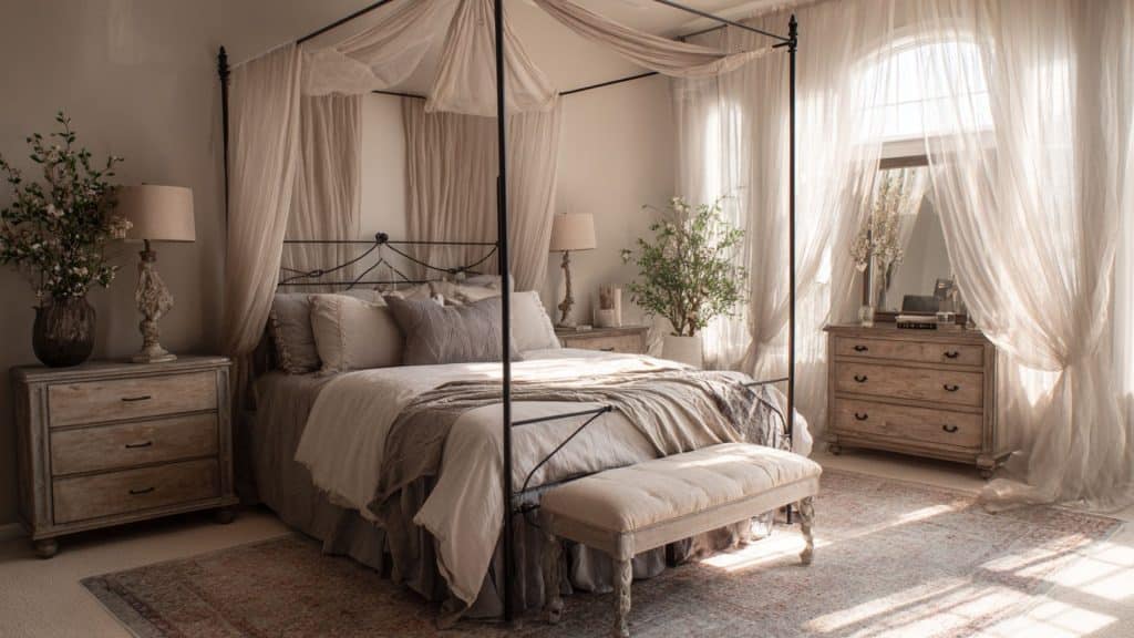 French-Style Canopy Bed