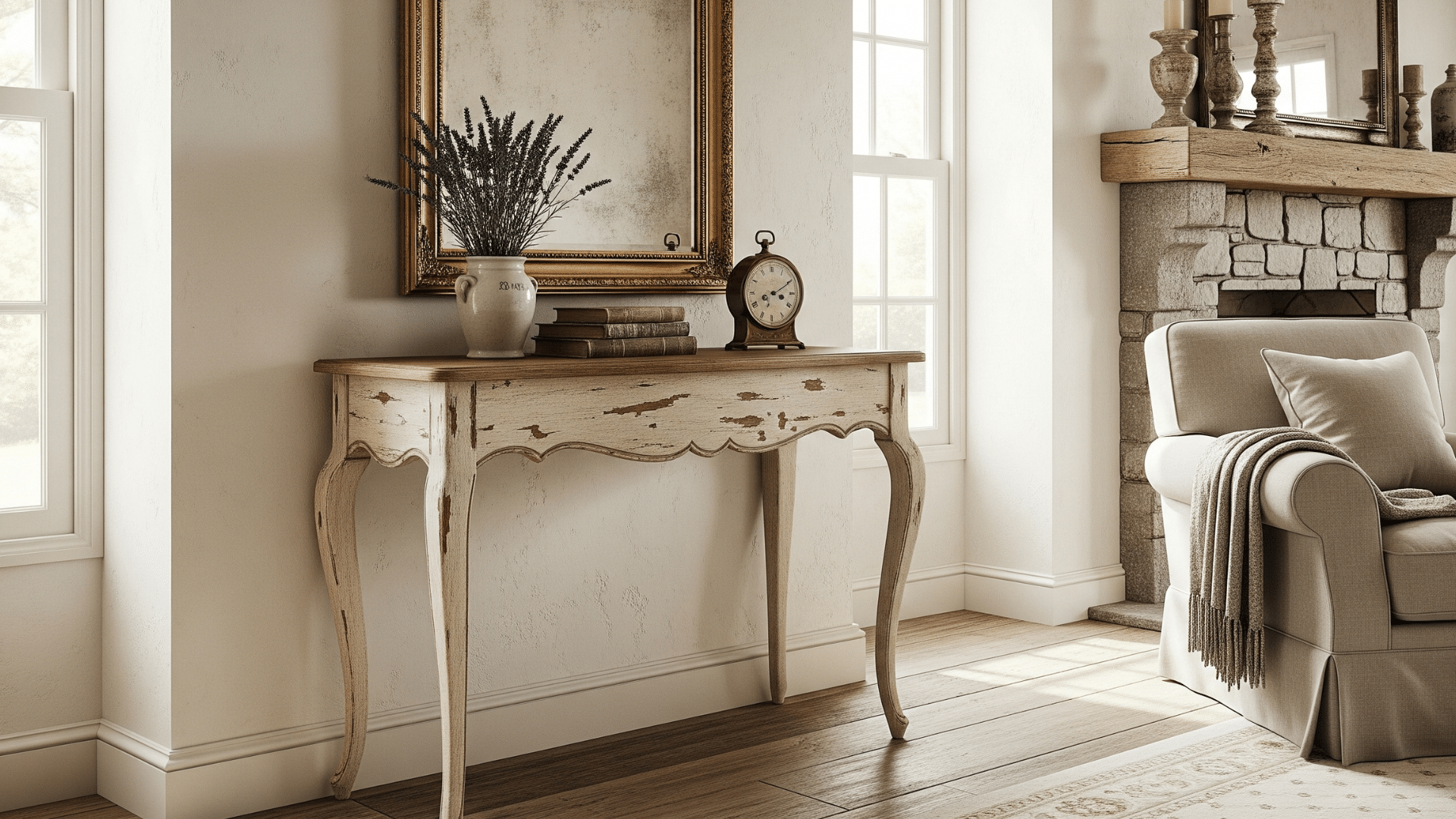 French Style Narrow Console Table