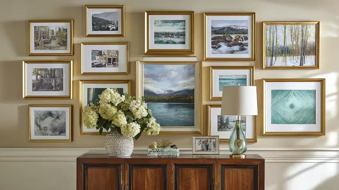 Gold-Framed Artwork Collection
