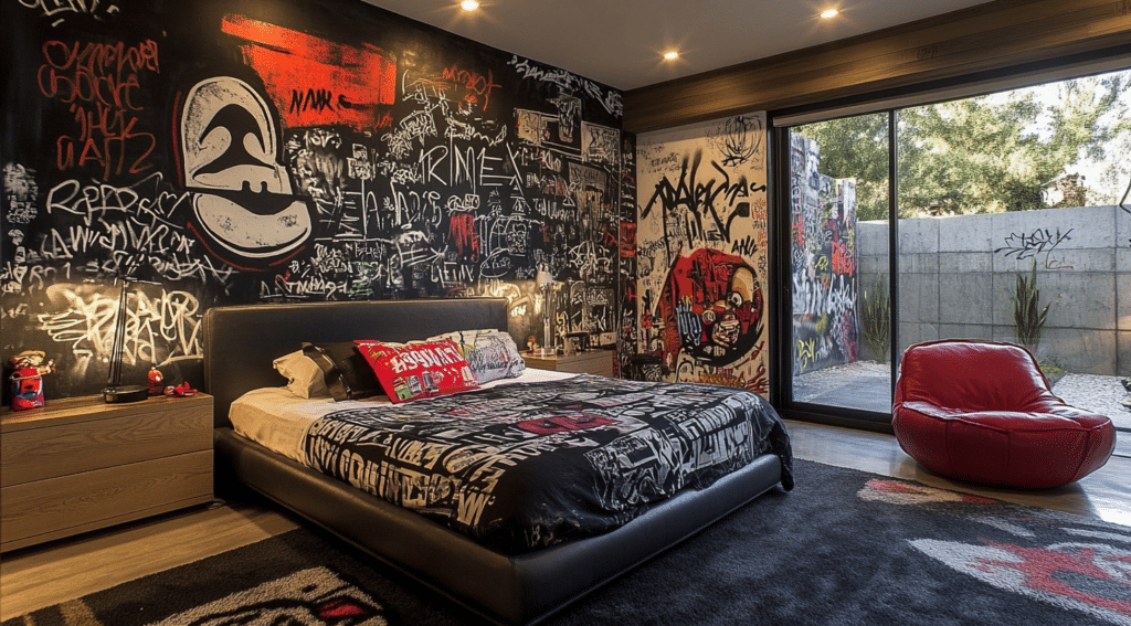 Graffiti and Marker Wall