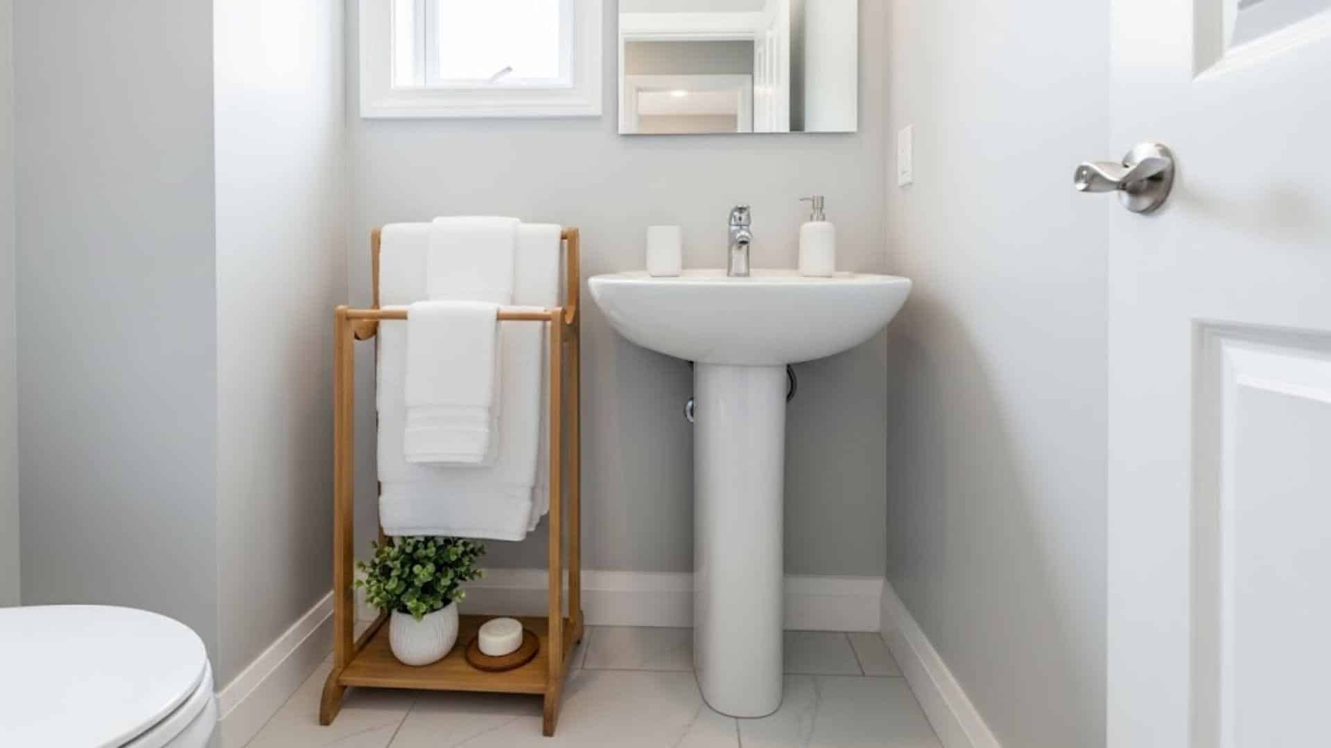 Install a Freestanding Towel Rack