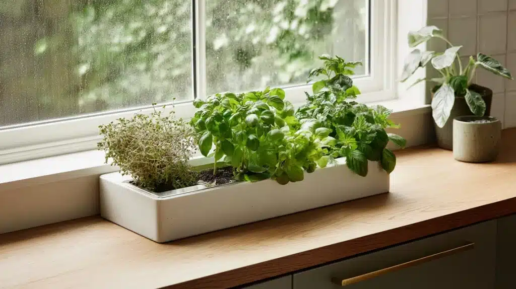 Integrated Herb Planter in Countertop