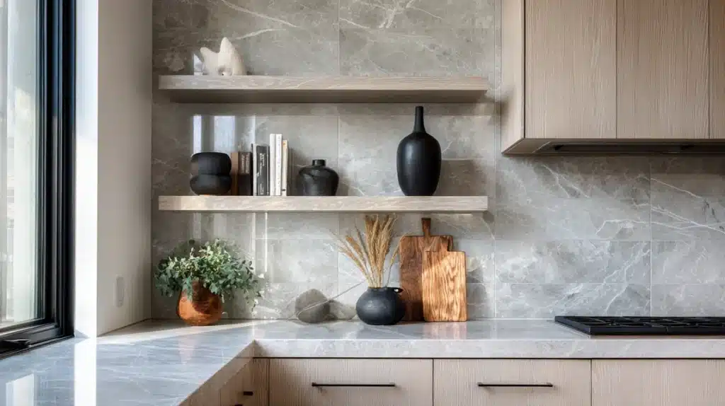 Large Format Tile or Slab Backsplash