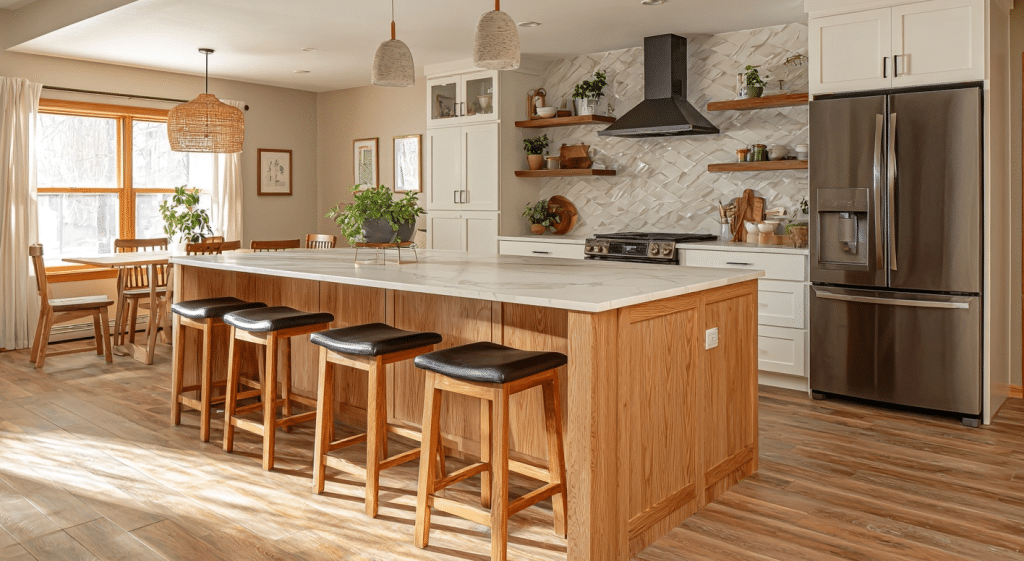Large Island with Seating and Storage
