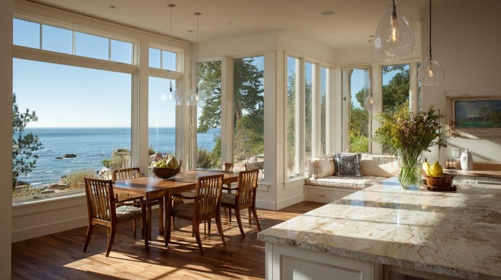 Large Picture Windows with Ocean View