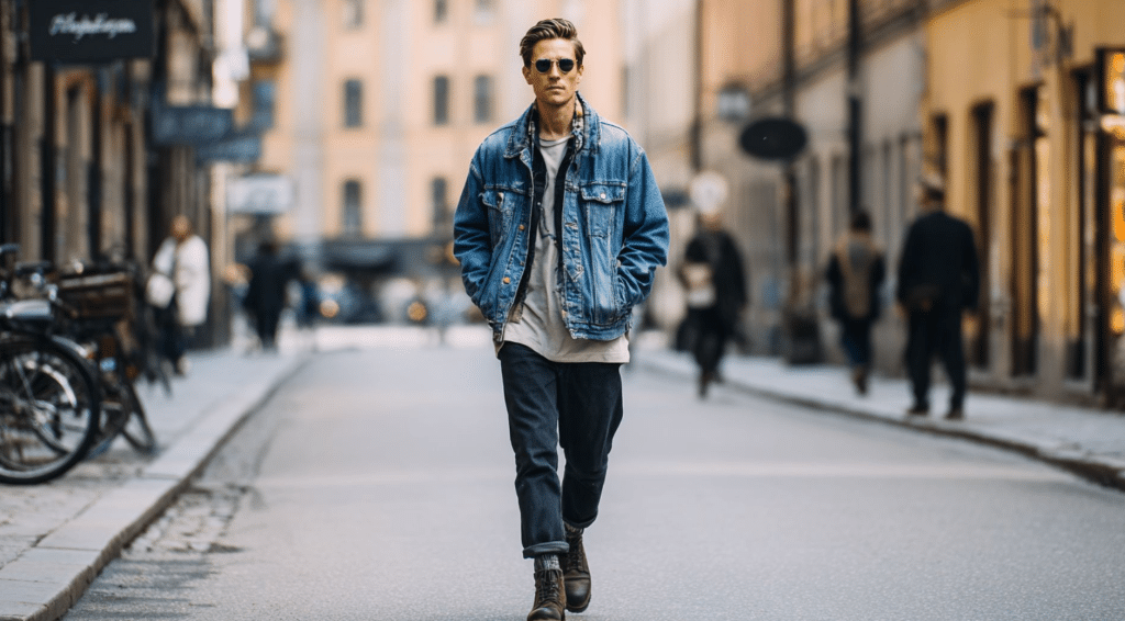 Layer with a Denim Jacket