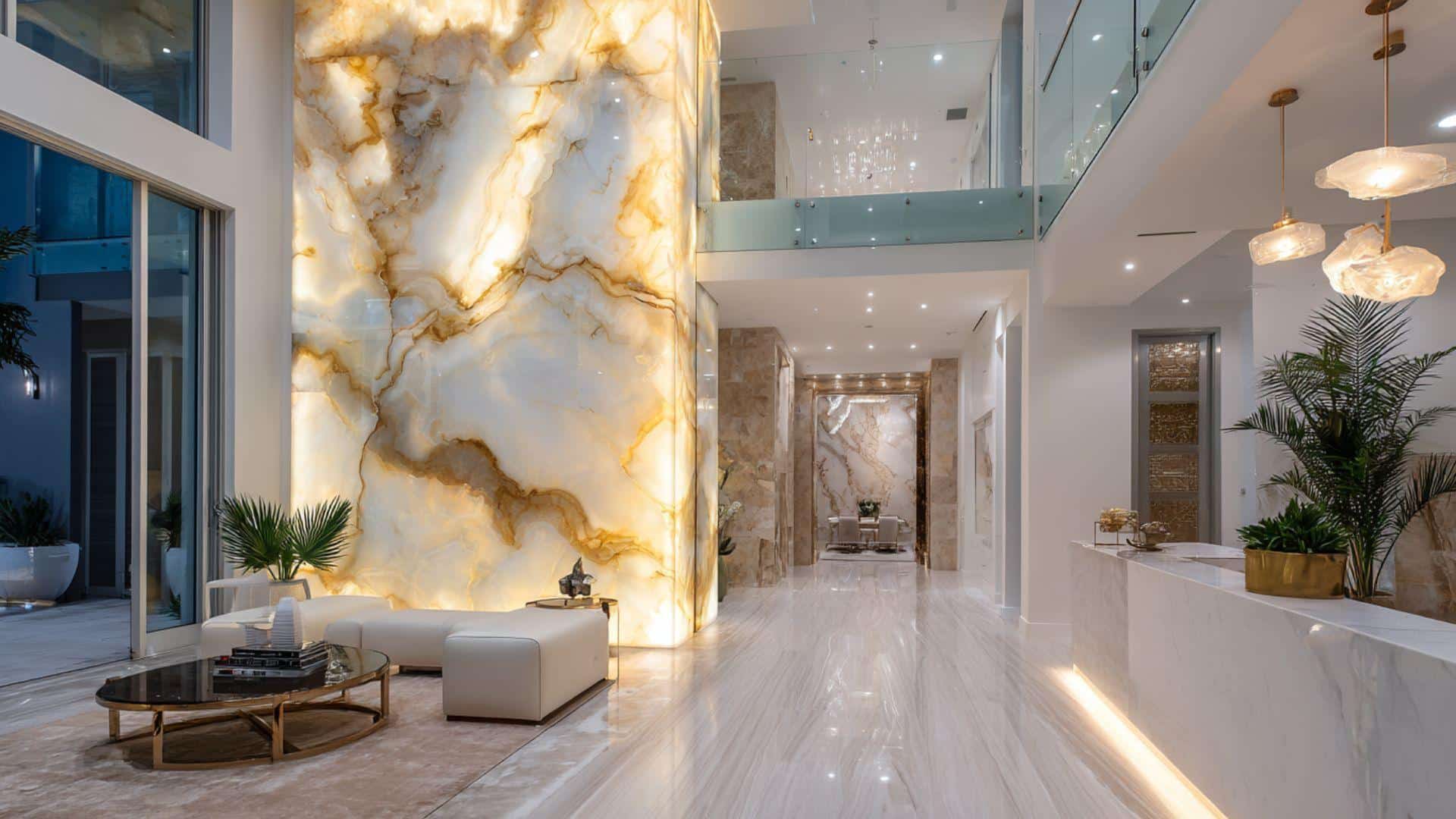 Marble or Stone Accent Wall