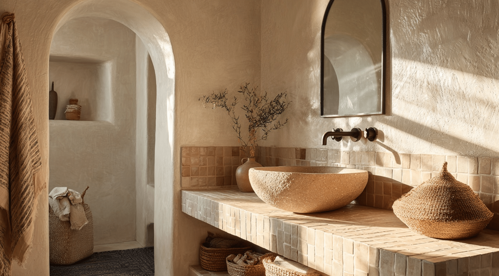 Mediterranean Clay-and-Stone Look