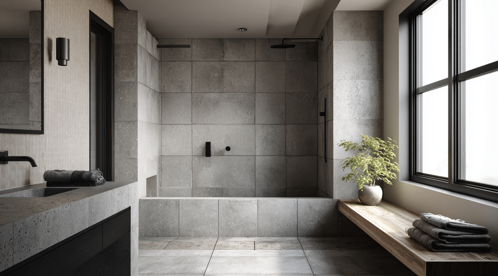 Minimalist Earthy Bathroom