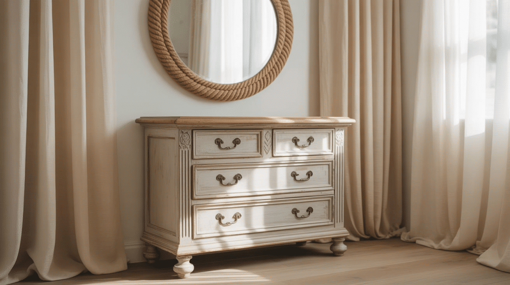 Nautical-Inspired Mirrors (Round, Rope-Trimmed)