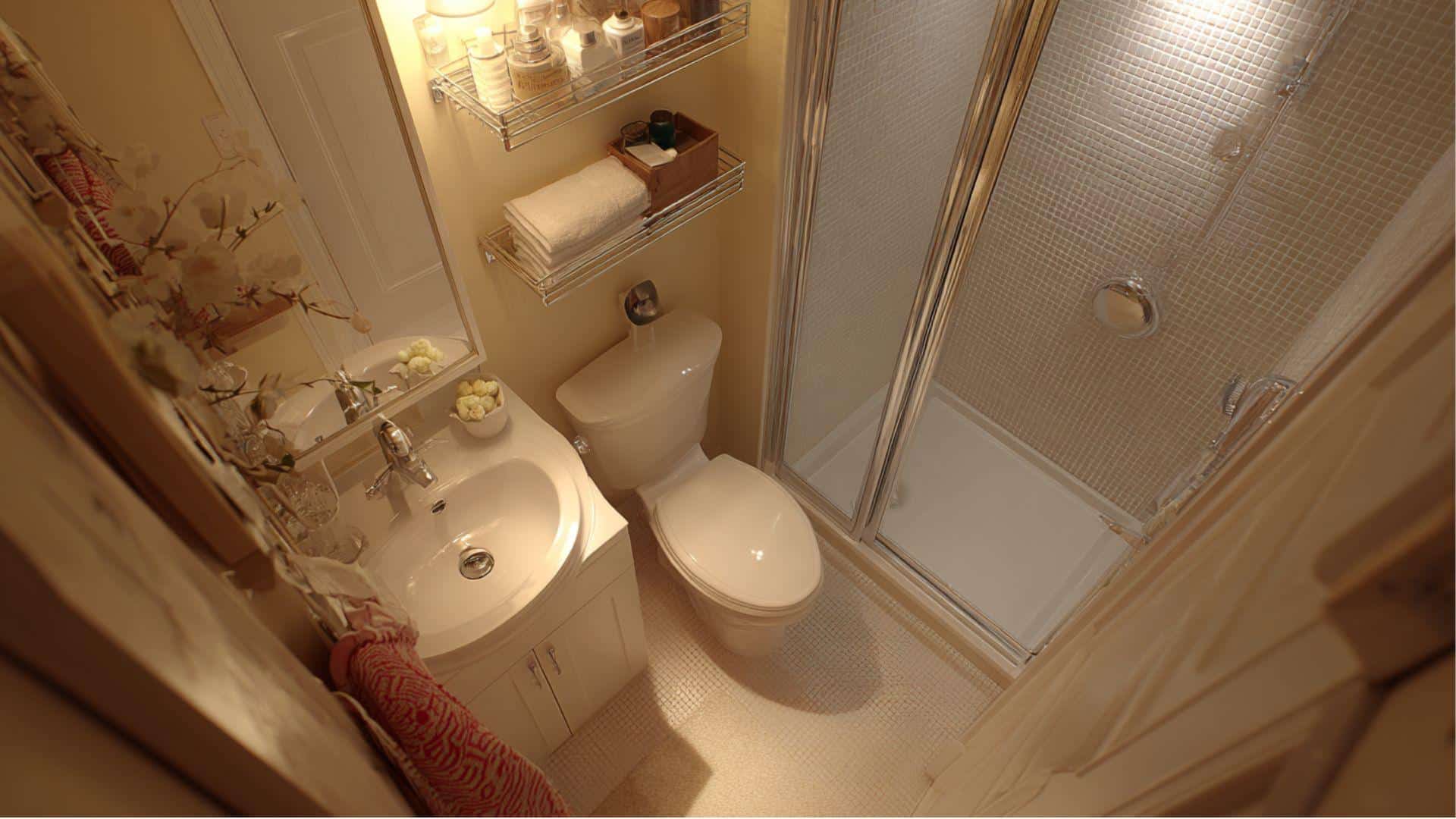 Opt for a Simple Shower Shelf