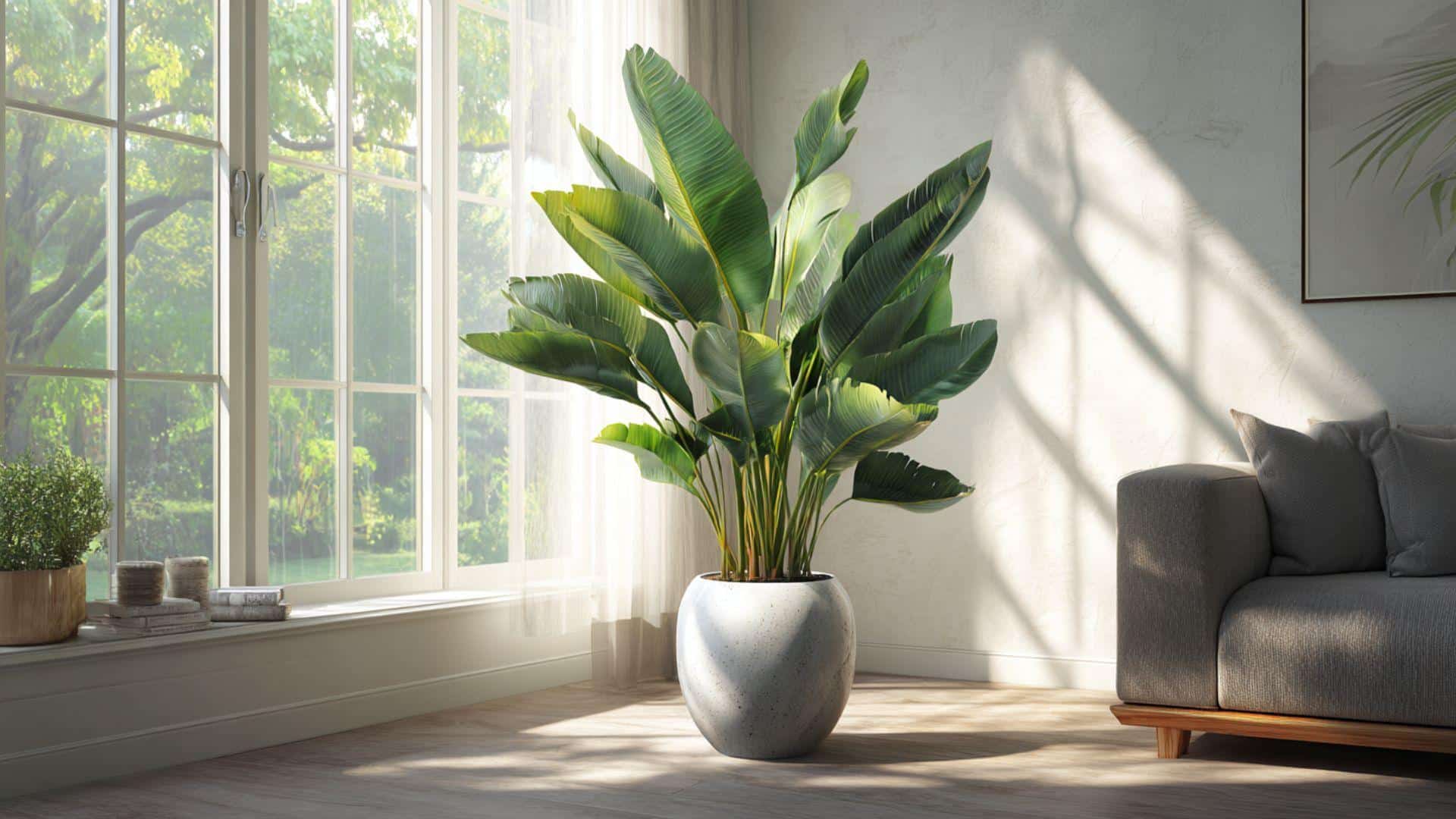 Oversized Indoor Plant in Designer Pot