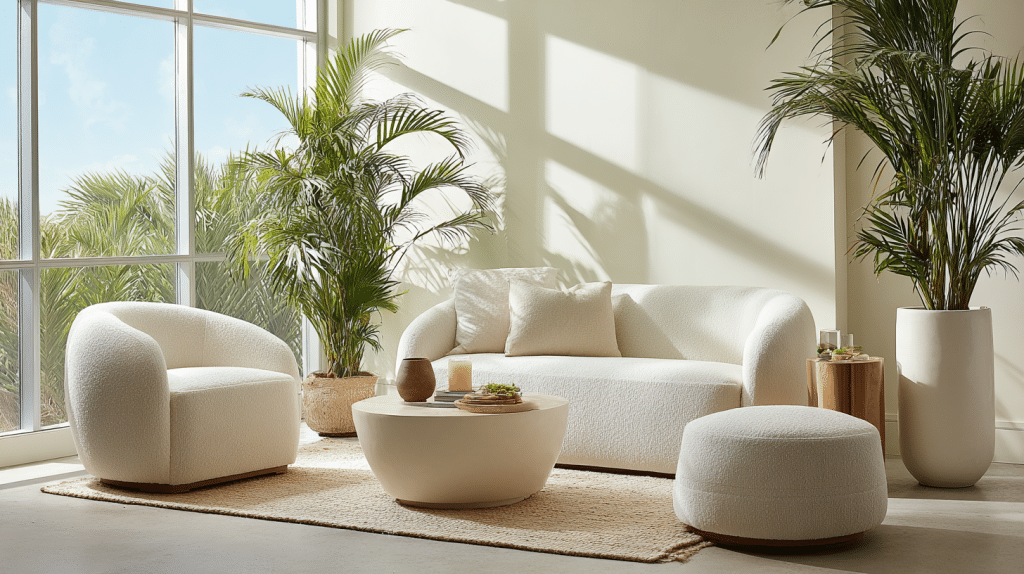 Plush, Curved Furniture