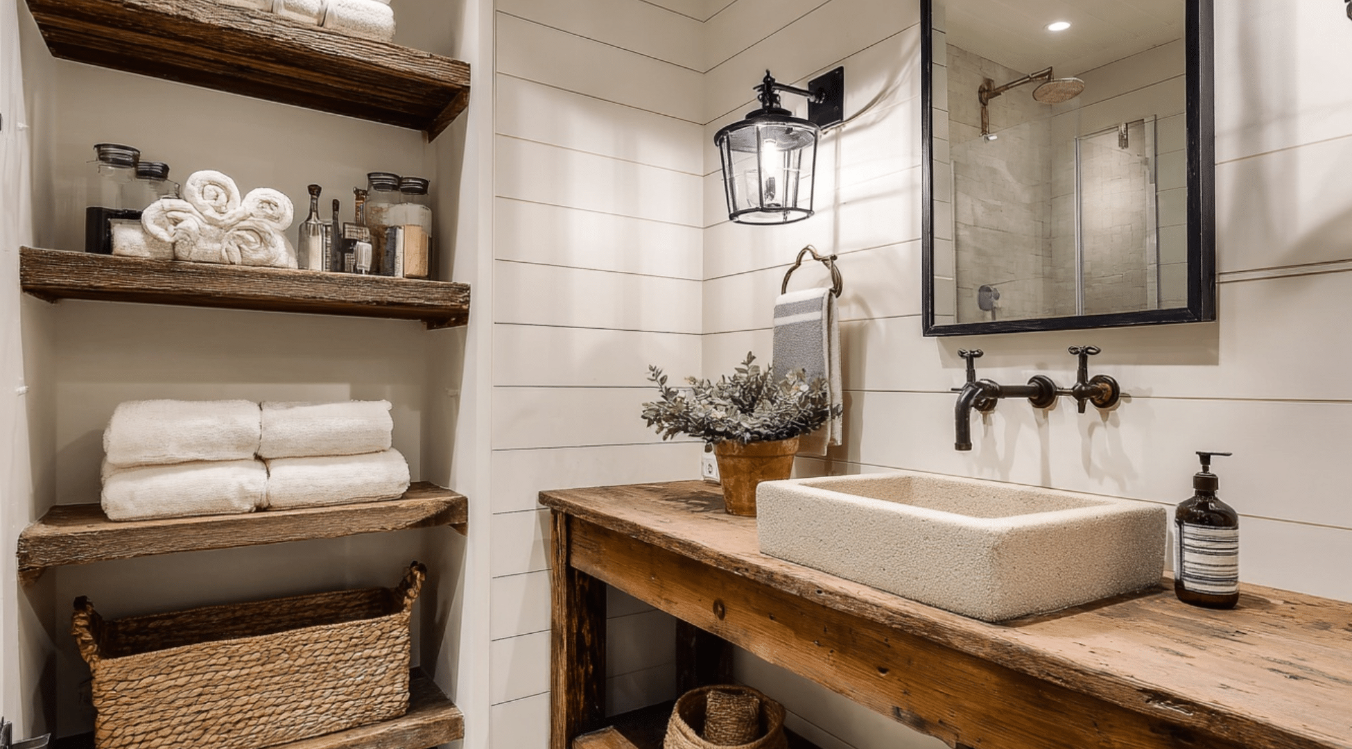 Rustic Farmhouse with Stone Accents