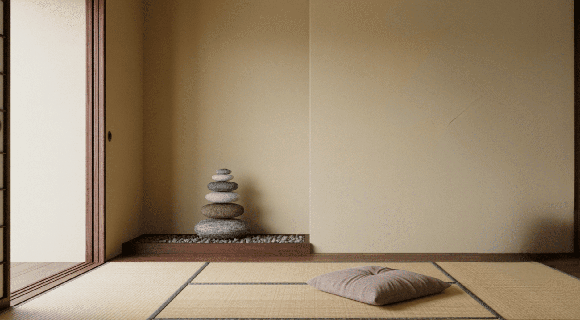 Stone or Pebbled Accents in Corners