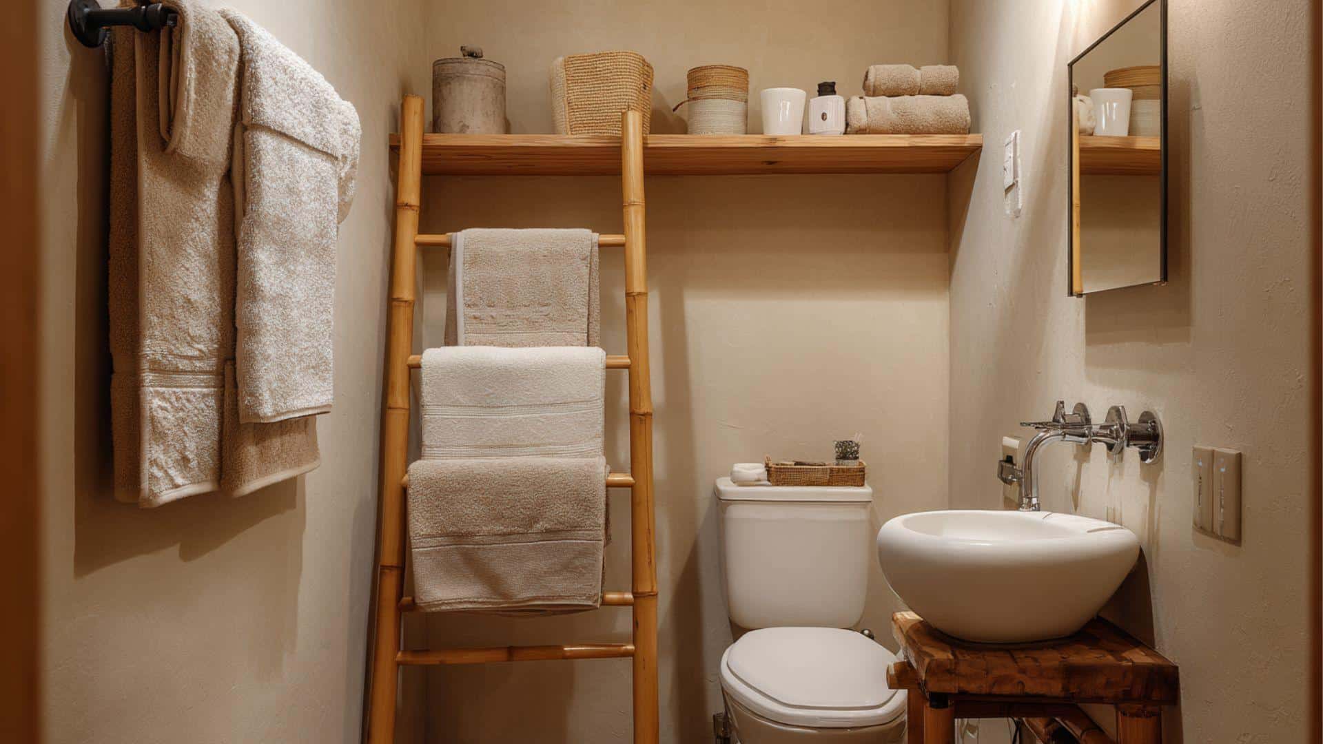 Use a Bamboo Towel Rack