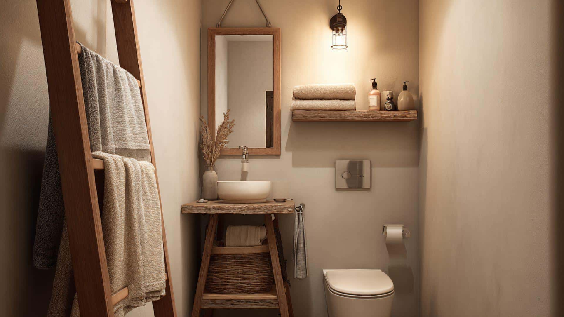 Use a Ladder for Towels