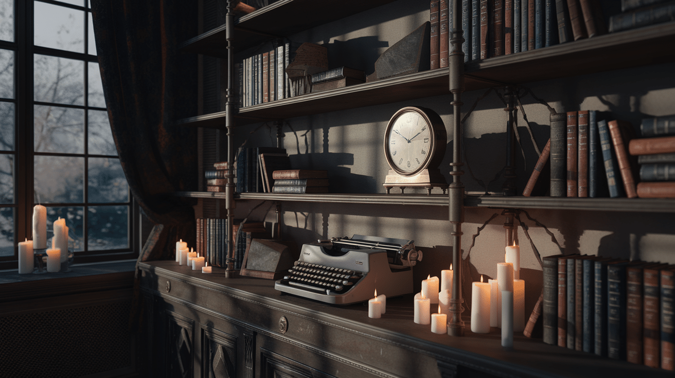 Vintage Clock or Typewriter Display