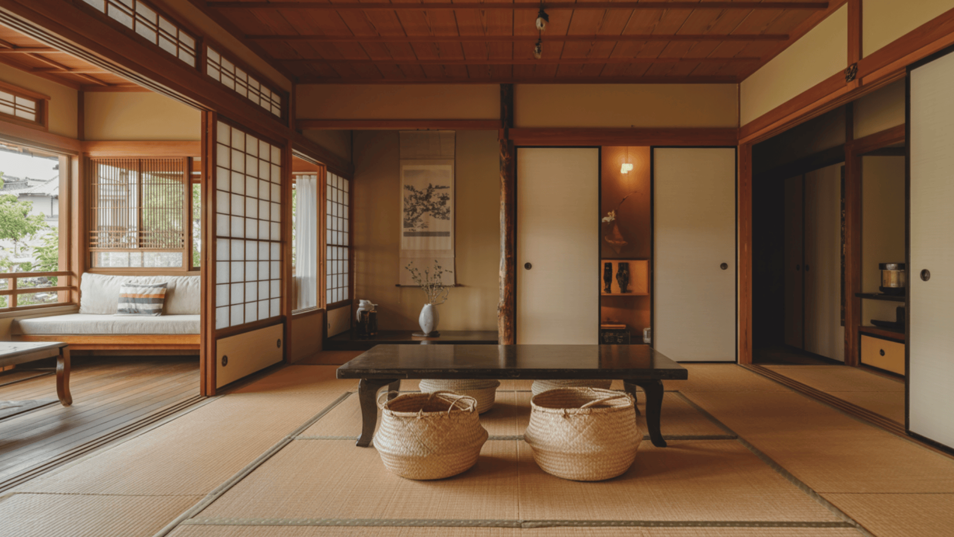 Woven Straw Baskets for Storage