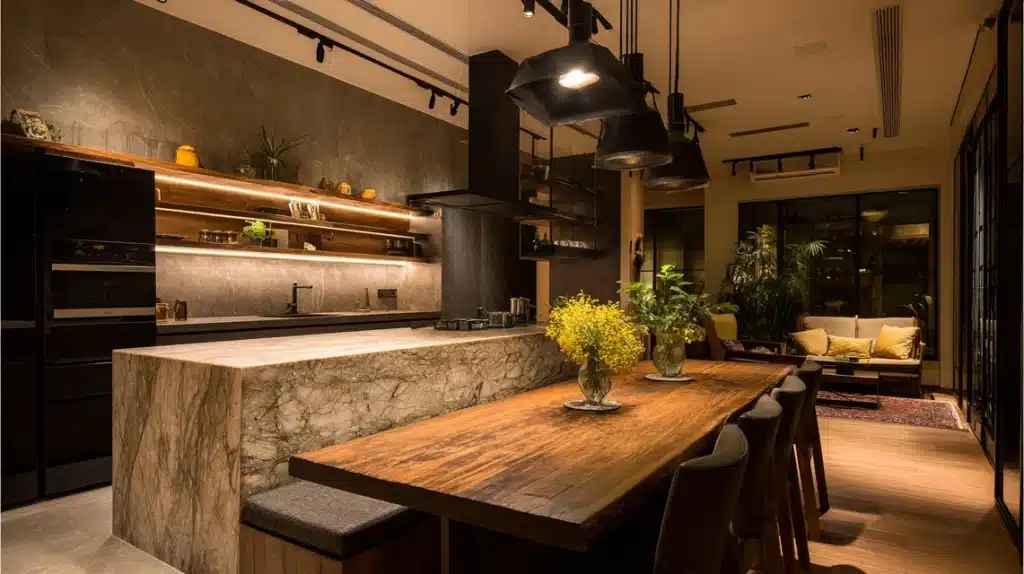 Zoned Lighting for Cooking and Dining