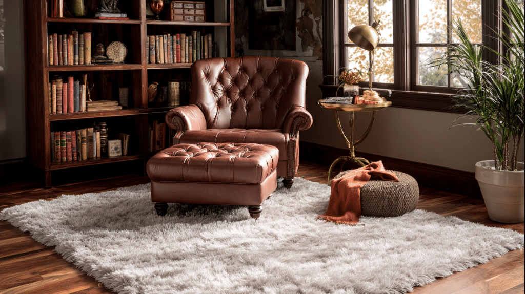 cozy library rug