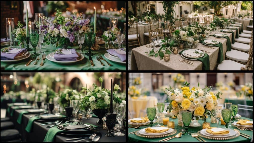 emerald green wedding colors
