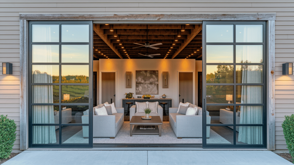 large glass doors