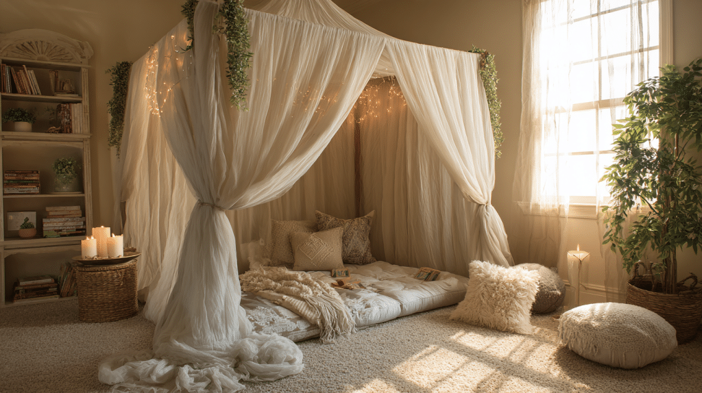 tent reading area