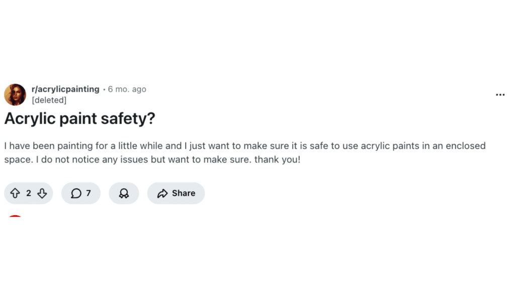 acrylic paint safely