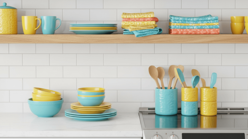 colored window frames and shutters