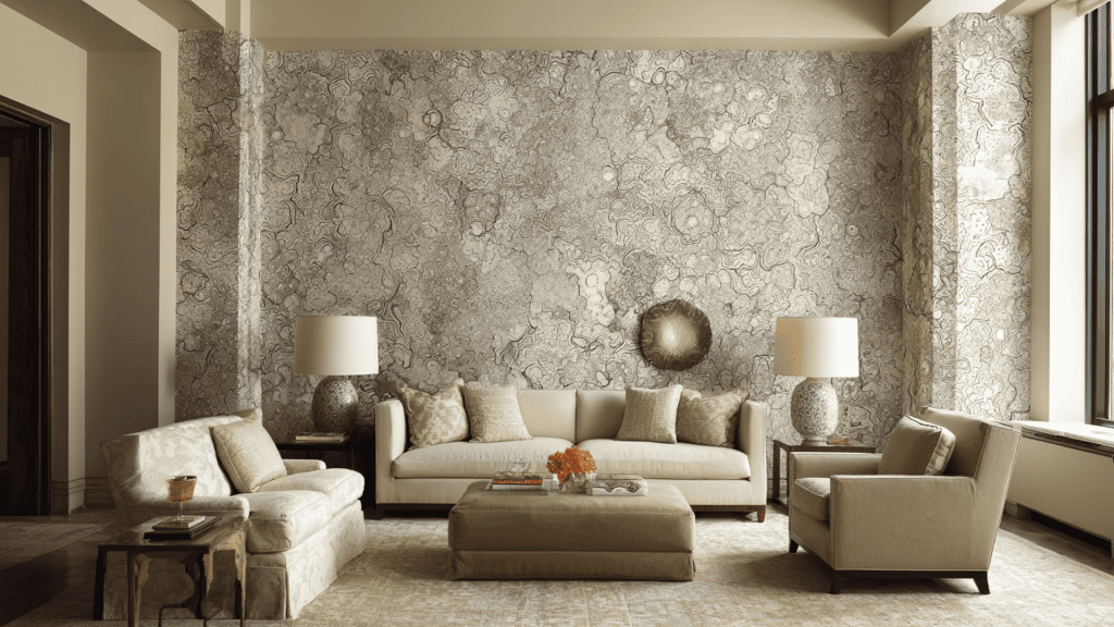 full wall patterned wallpaper