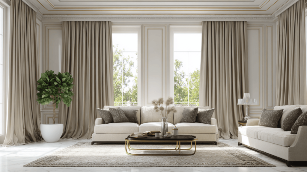 matching curtains and walls