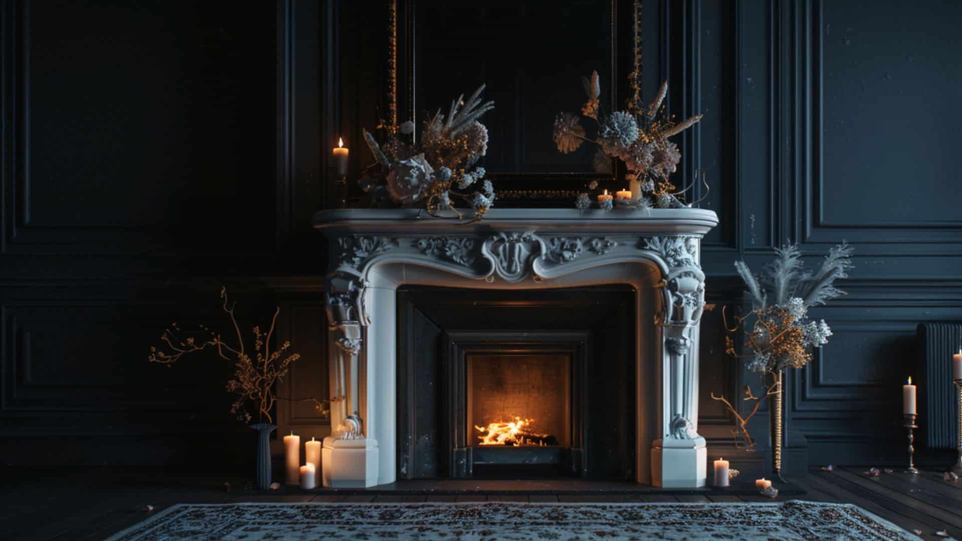 fireplace mantel