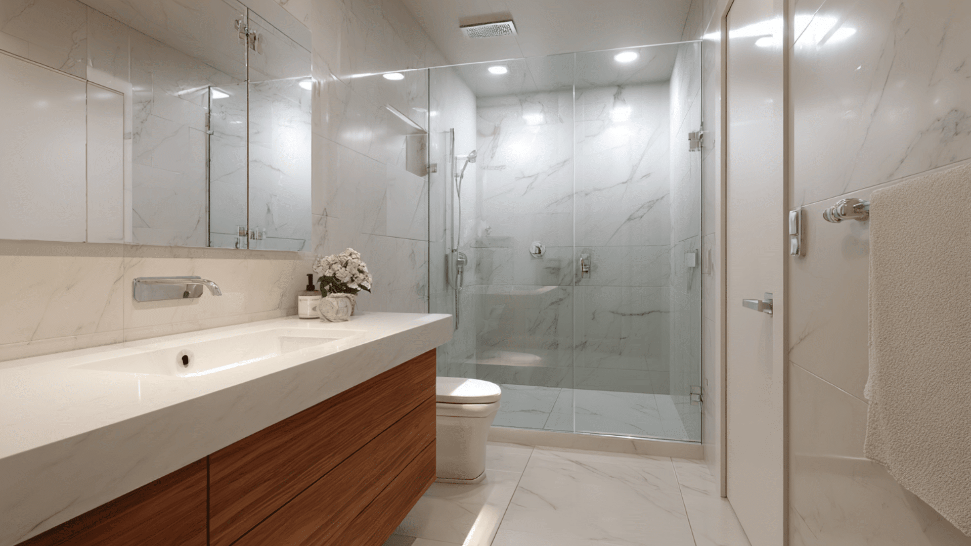 frameless glass shower walls