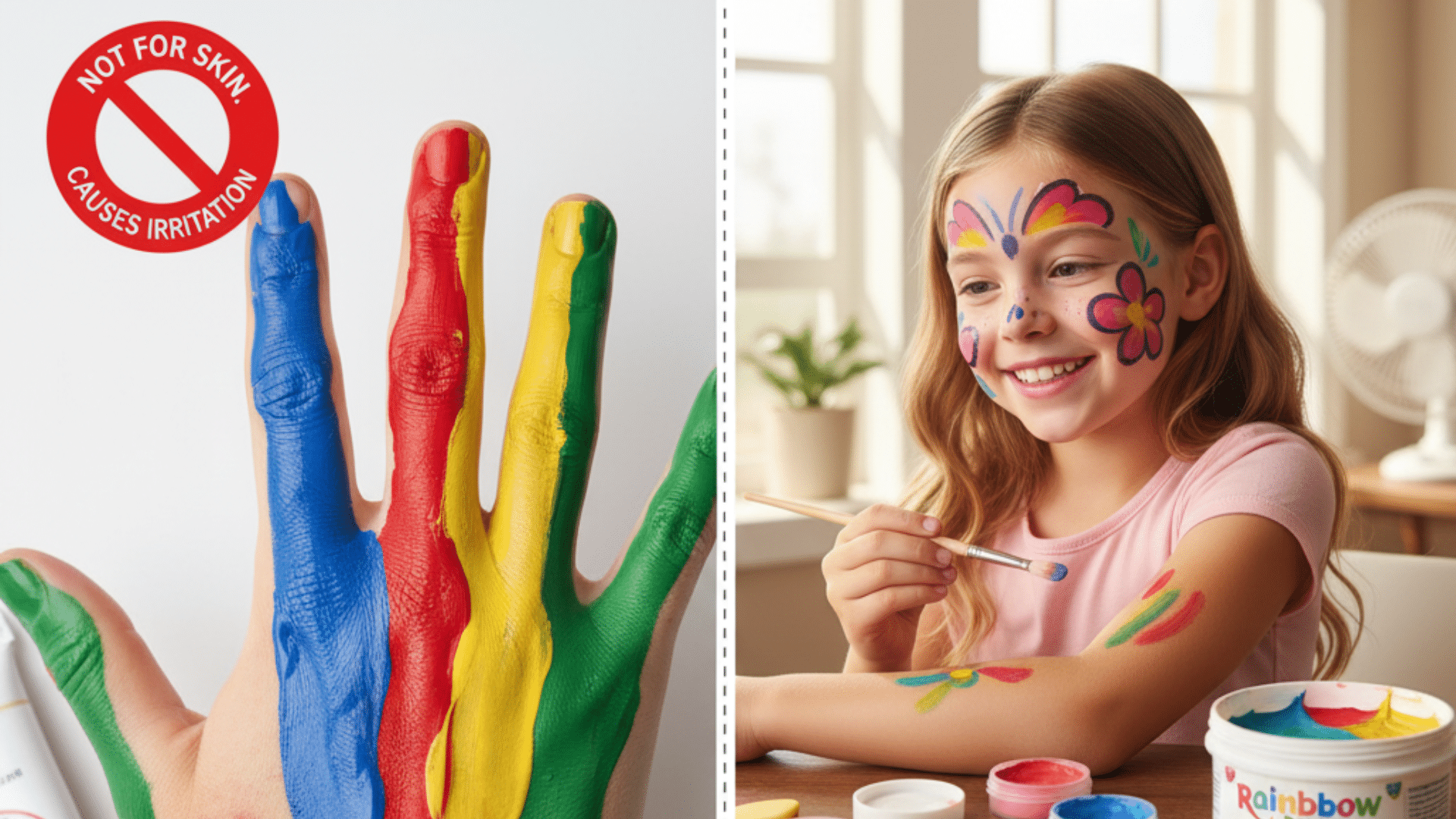 is acrylic paint safe for skin