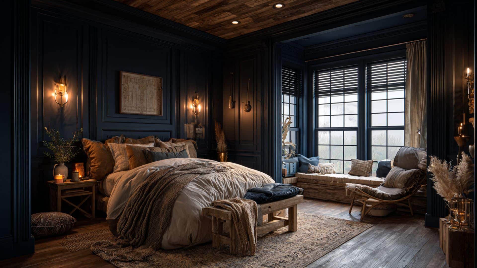 navy blue walls