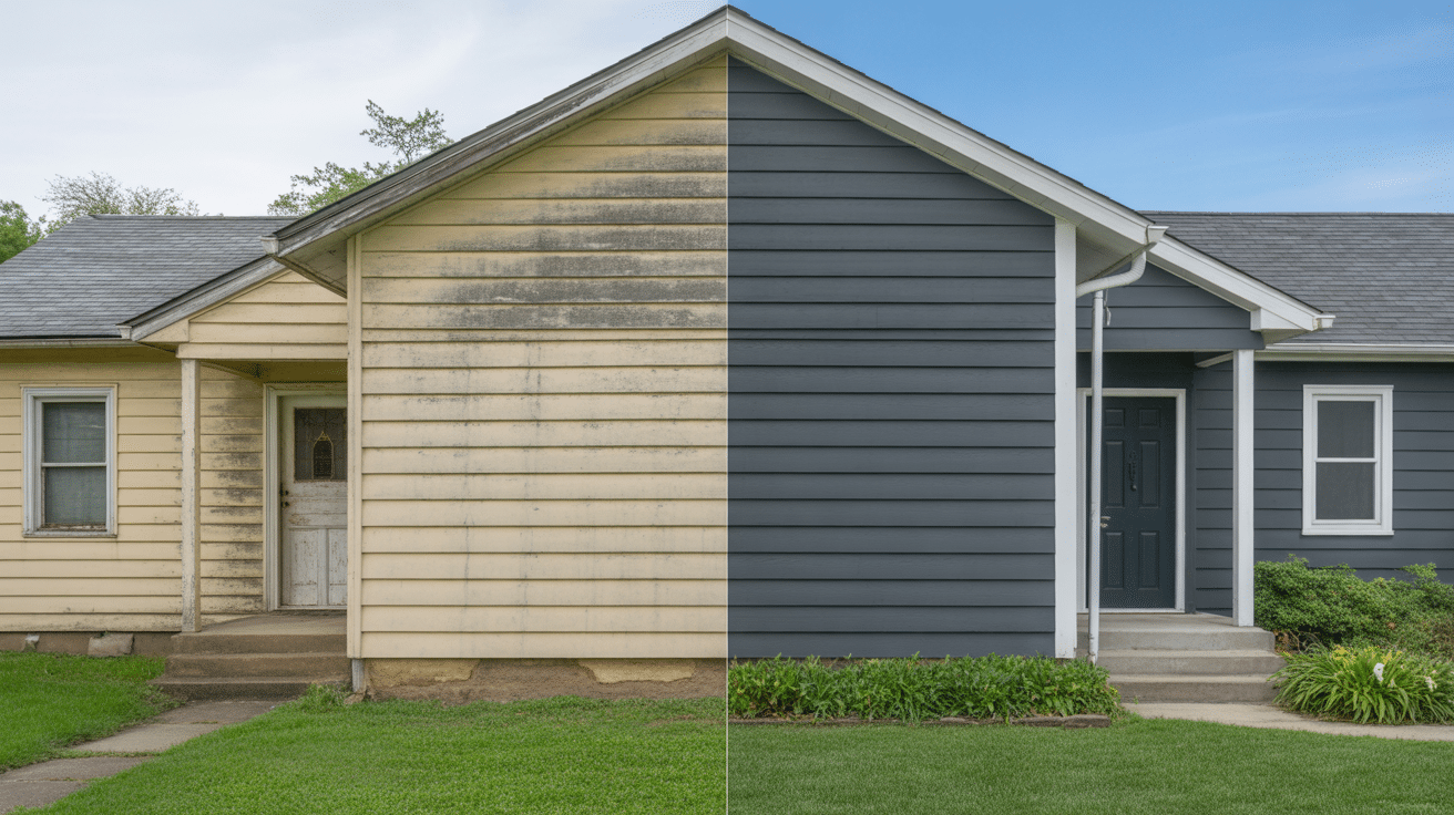 paint or replace vinyl siding