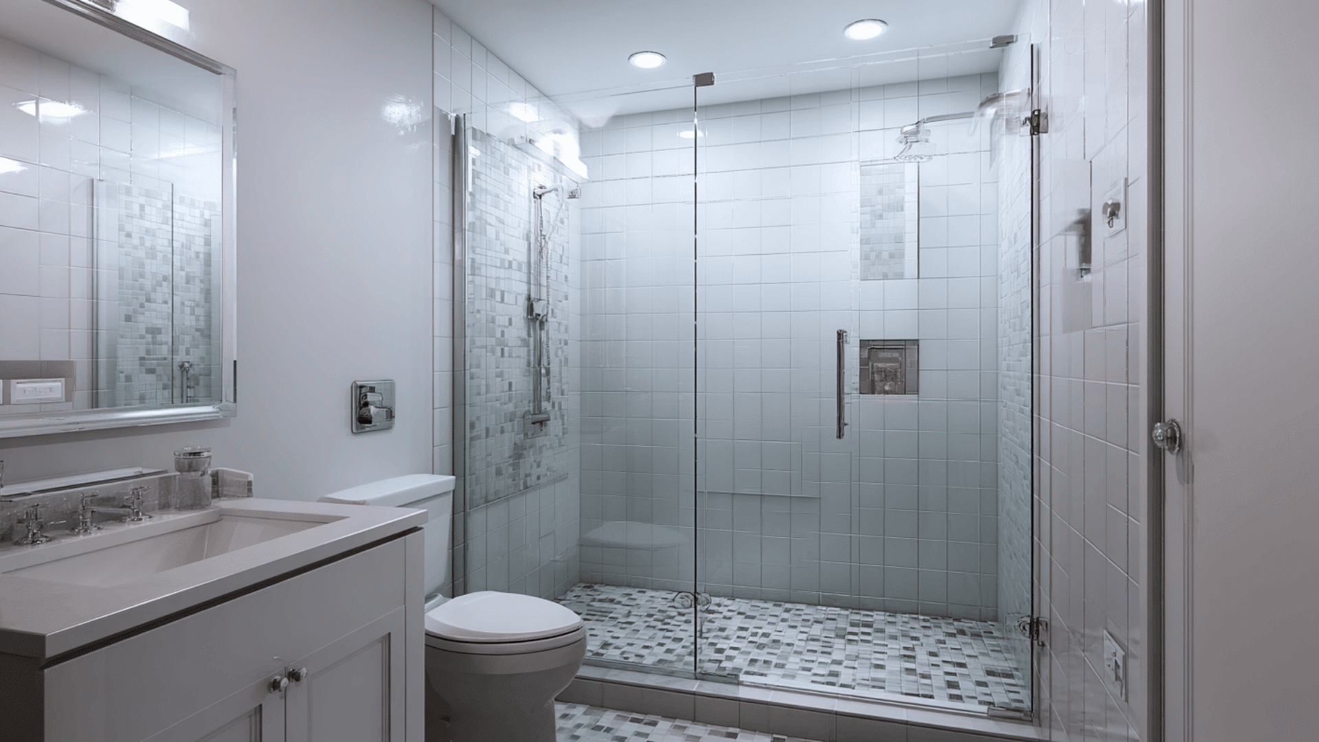 walk in glass shower