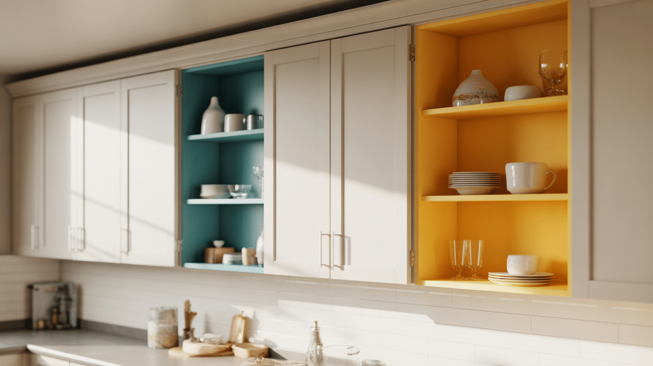 color pop inside cabinet