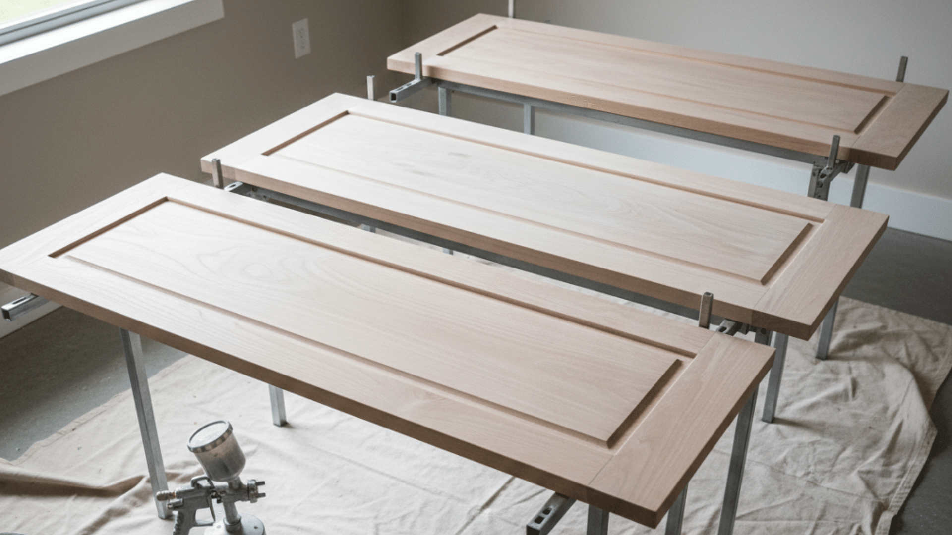 how to paint unfinished cabinets