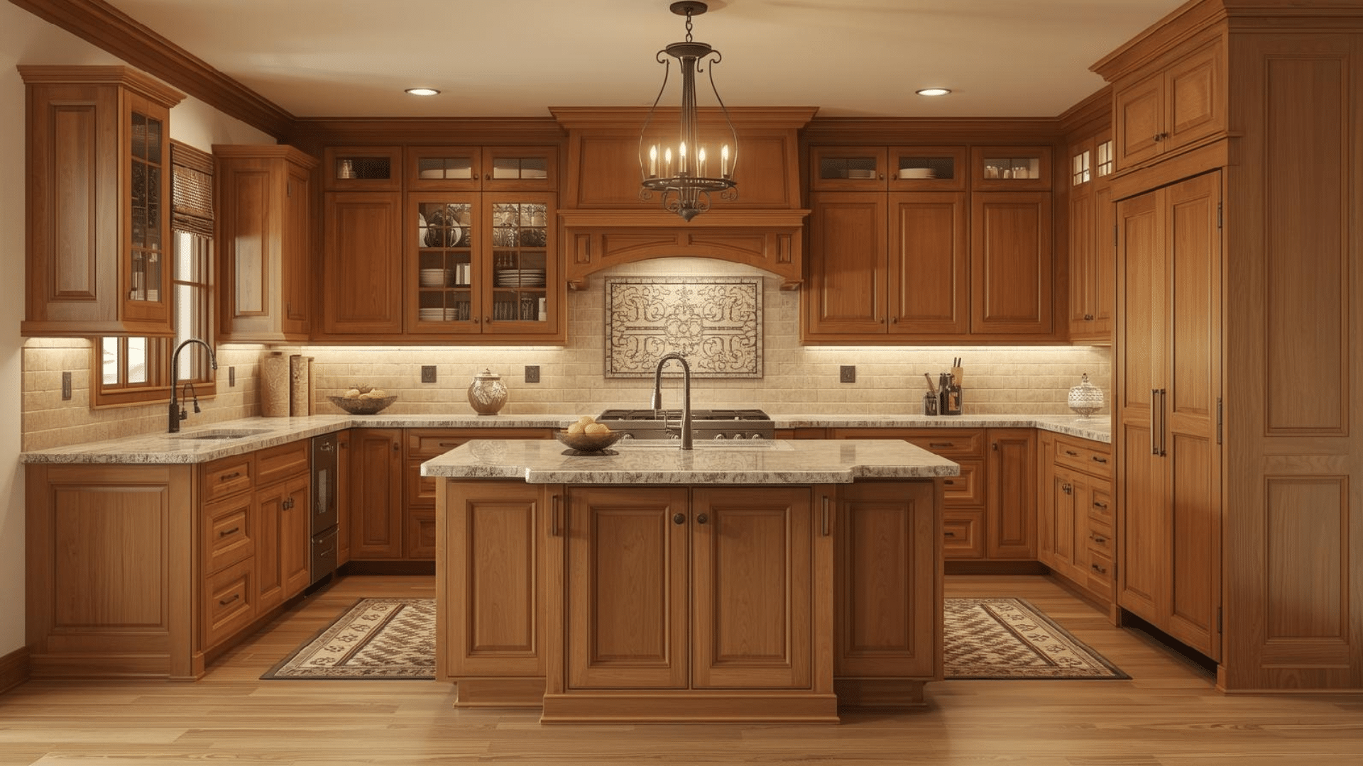 oak cabinets
