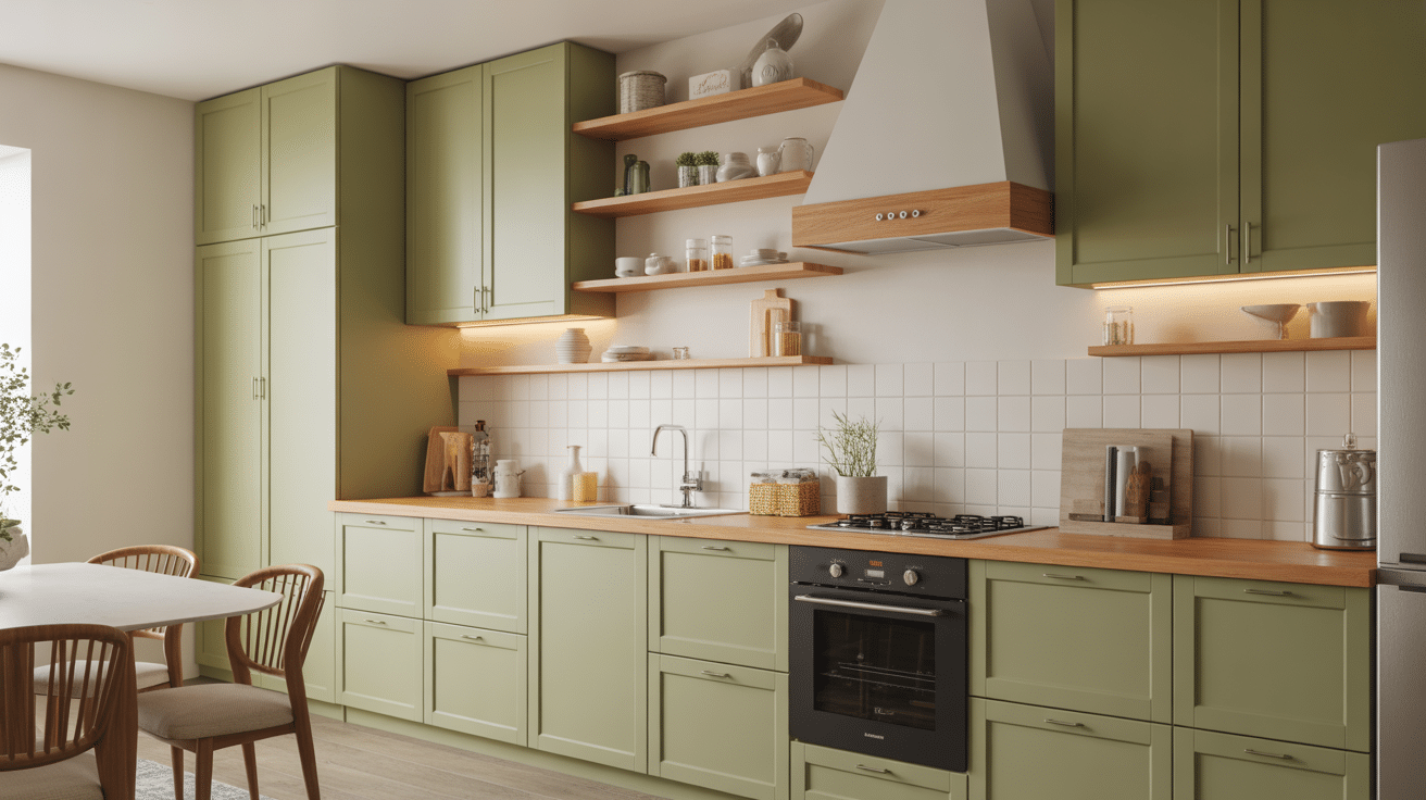 sage green cabinet