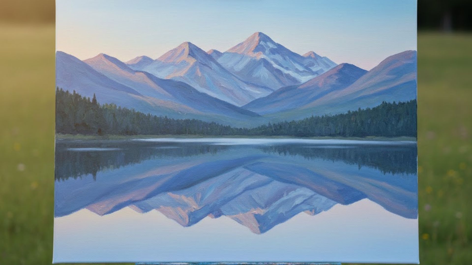 mountain reflection in a lake