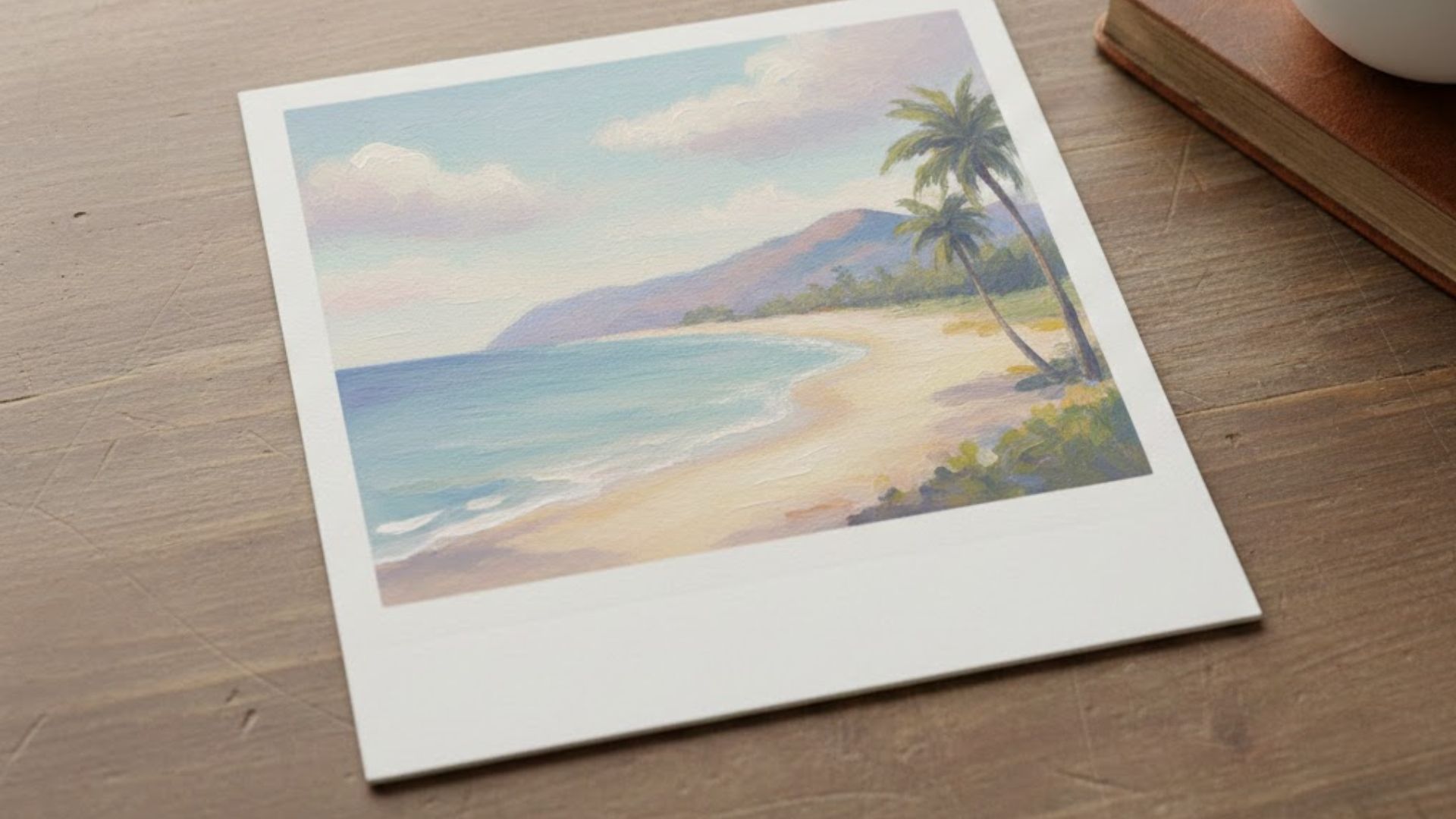 polaroid style landscape