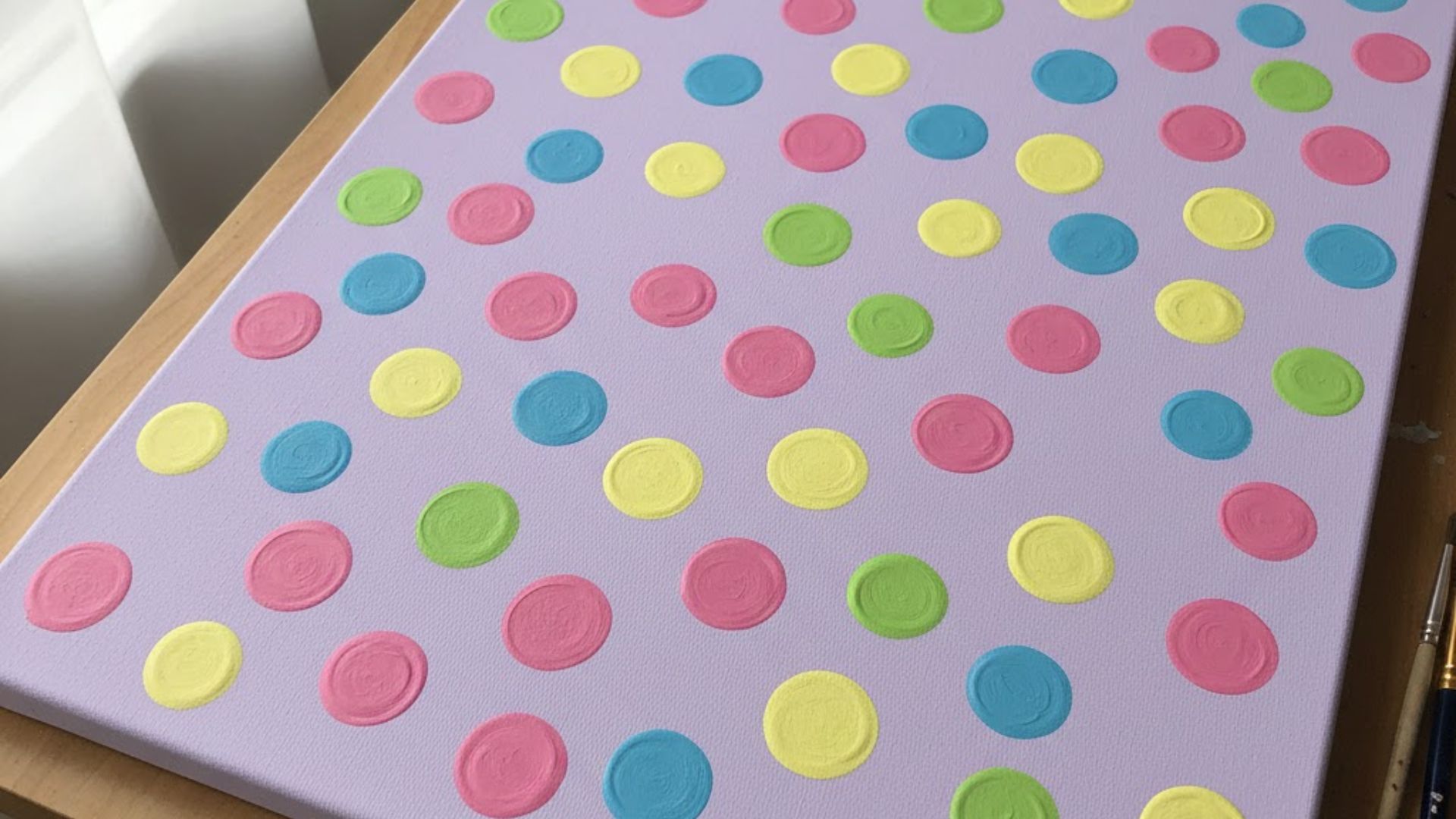 polka dots on a solid background