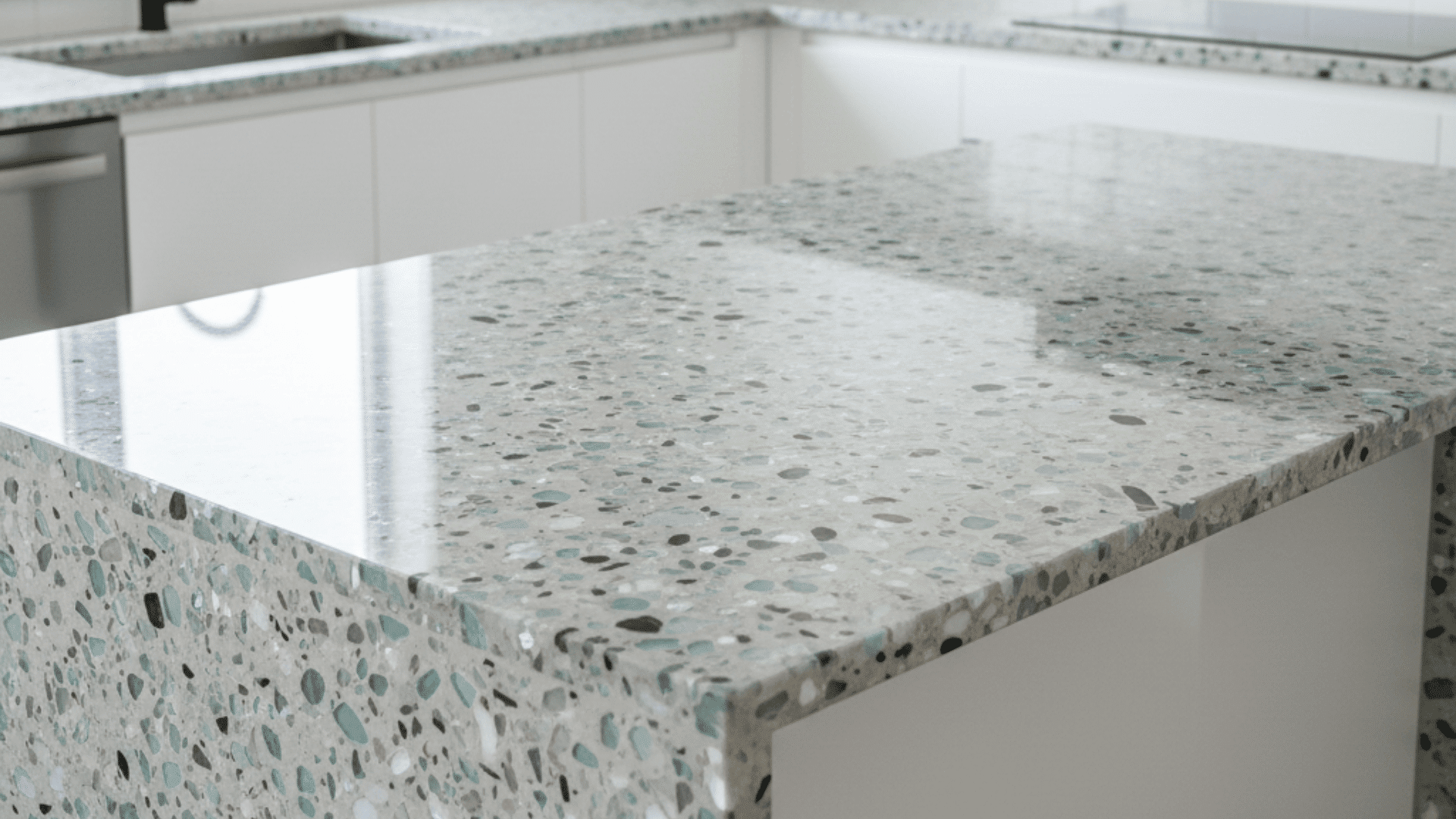 recycled glass countertops